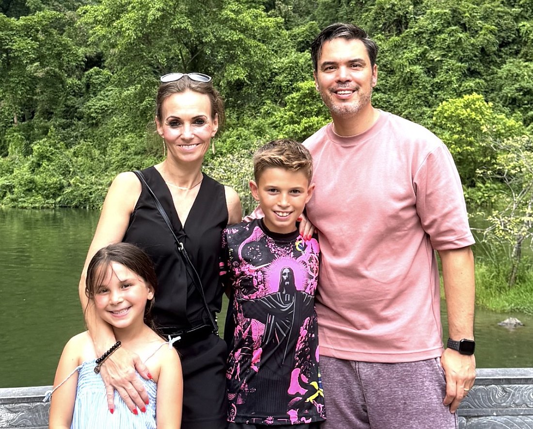 Phil Studebaker mit seiner Familie in Nidderau